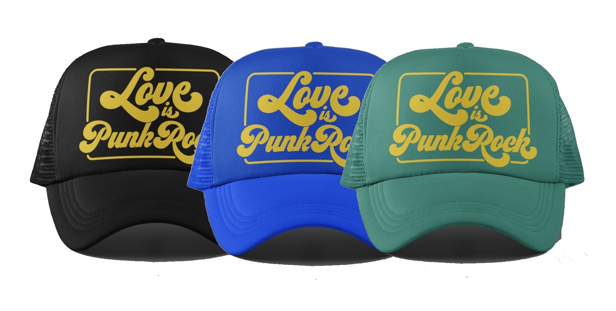 Love Is Punk Rock Trucker Hat